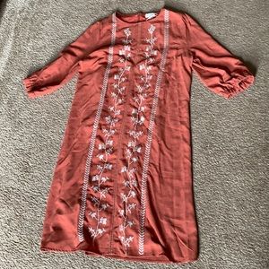 Embroidered boho dress